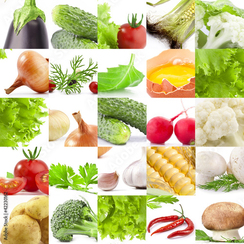 Photo: Collection of vegetables, background Collection of vegetables, background
