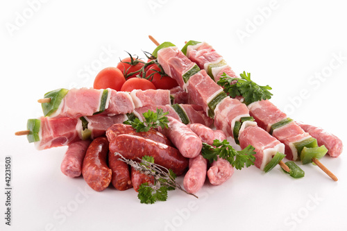 Photo: assortment of raw meats assortment of raw meats