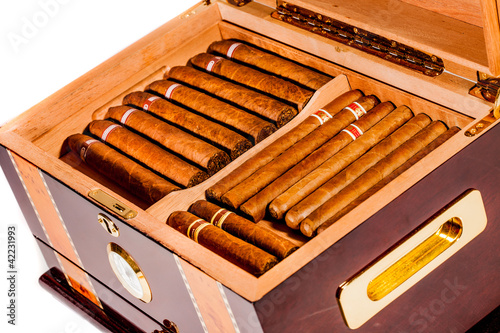 Photo: Cigars in humidor Cigars in humidor