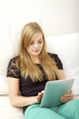 Woman with digital tablet