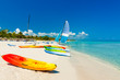 Photo: Boats on a tropical beach in Cuba Boats on a tropical beach in Cuba