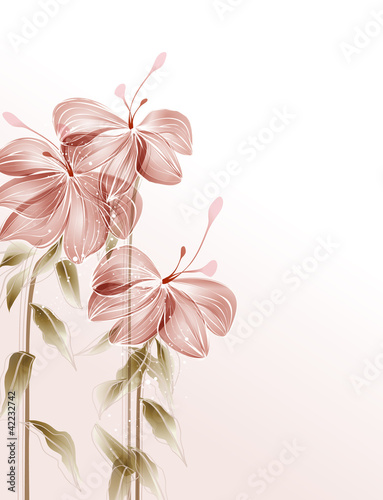 Vector: Artistic flower background Artistic flower background