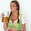 Foto: hübsche Frau im Dirndl mit Masskrug hübsche Frau im Dirndl mit Masskrug