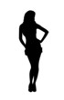 Silhouette of girl, vector