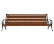 Park Bench Front Isolated