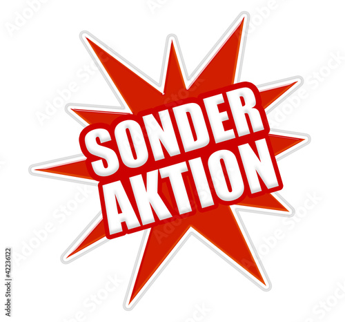 Illustration: Sonderaktion Sticker rot Sonderaktion Sticker rot