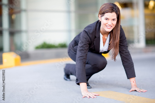Photo: Competitive business woman Competitive business woman