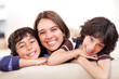 Photo: Mother with sons Mother with sons