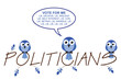 Politicians twig text isolated on white background
