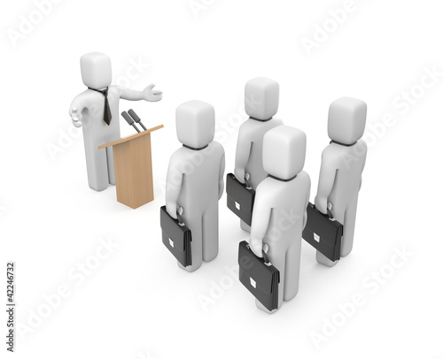 Illustrazione: Businessman speaking Businessman speaking