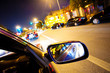 Night traffic,shoot from the window of rush car,motion blur stee