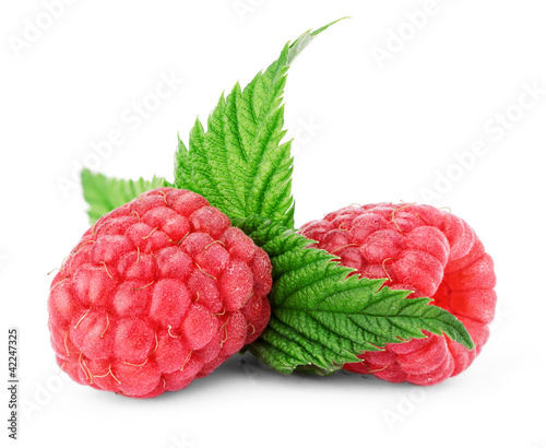 Photo: Raspberry isolated on white background Raspberry isolated on white background