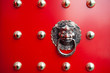 Oriental lion's door
