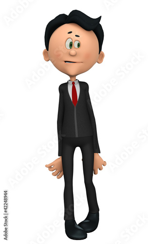 Illustration: businessman in shy businessman in shy