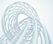 Illustration: absract interweaving 3d structures - design template absract interweaving 3d structures - design template