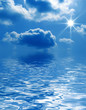 Photo: beautiful clouds over the water beautiful clouds over the water