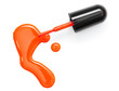 Brush and nail polish.