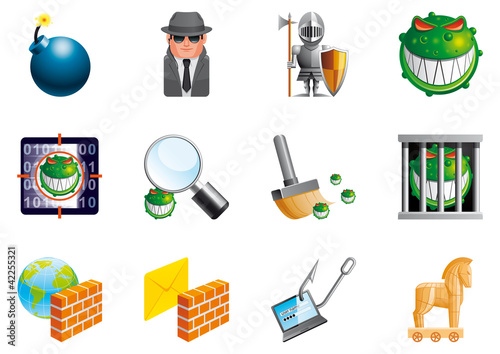 Vector: Internet security icons (EPS 10,includes transparency) Internet security icons (EPS 10,includes transparency)