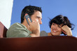 Couple making a special call