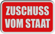 Sticker rot eckig rel ZUSCHUSS VOM STAAT