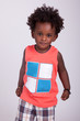 Portrait of a cute black baby boy
