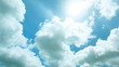 Blue and cloudy sky in sunny day, time lapse