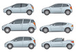 Vektor: Neutrale Autos, grau Neutrale Autos, grau