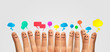 communicate finger smileys