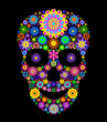 abstract face on black background
