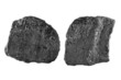 Coal on white