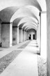 colonnade high key B&W image