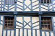 wall of medieval timber framing house