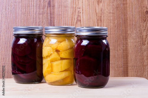 Photo: Jars of preserved fruit Jars of preserved fruit