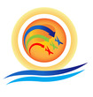 Aircraft show team logo vector
