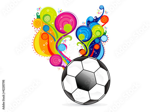 Vektor: abstract colorfull football explode abstract colorfull football explode