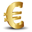 3d altın euro ikonu