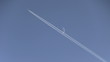 Plane crossing the moon