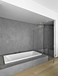 vasca e doccia in  bagno moderno