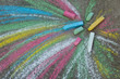Crayons for drawing on the pavement