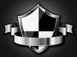 Steel shield with ribbon