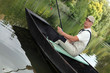 Man out fishing on the lake