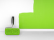 Painting of an empty wall. Renovation home. 3D illustration