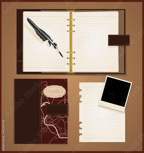 Vector: Vintage open book Vintage open book