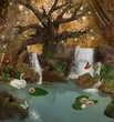 Enchanted nature series - magic lake in the middle of the forest