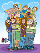 cartoon teenagers group