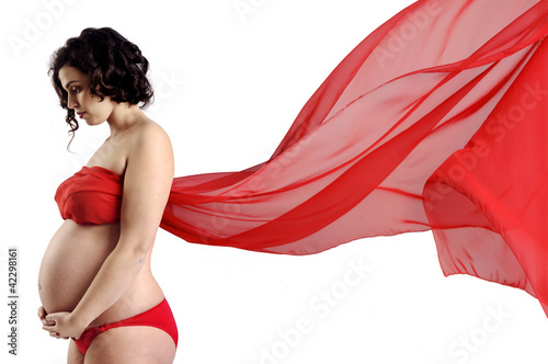 Foto: Pregnant in red Pregnant in red