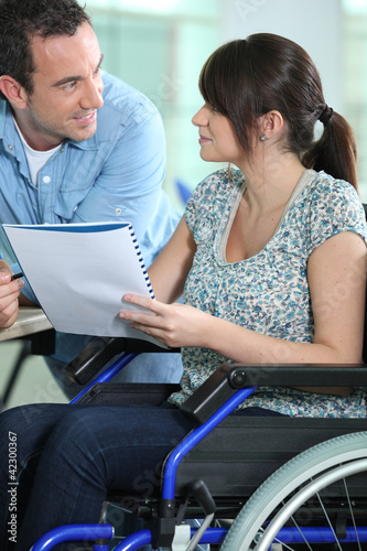 Photo: Woman in a wheelchair Woman in a wheelchair