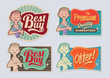 Vektor: Retro Vintage labels Retro Vintage labels