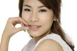 Foto: pretty female model smiling ,isolated pretty female model smiling ,isolated