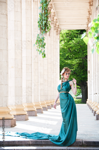 Photo: Antiquity. Portrait of attractive beautiful girl in the image of Antiquity. Portrait of attractive beautiful girl in the image of